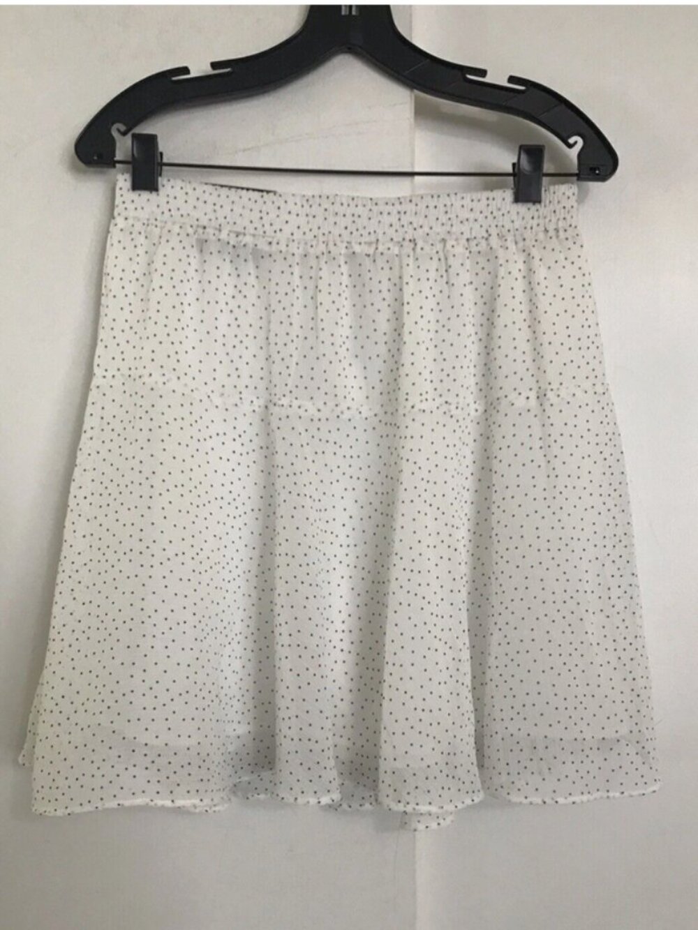 BANANA REPUBLIC Black White Polka Dot Skirt NWT Small Chiffon